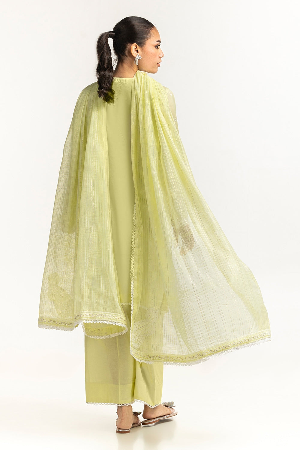 Munaar Lurex Embroidered Dupatta