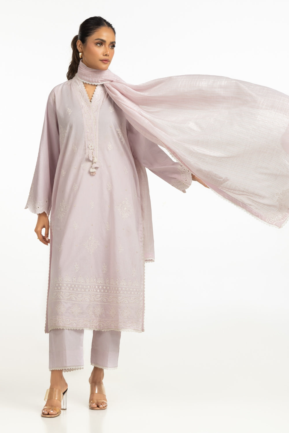 Munar Lurex Embroidered Dupatta
