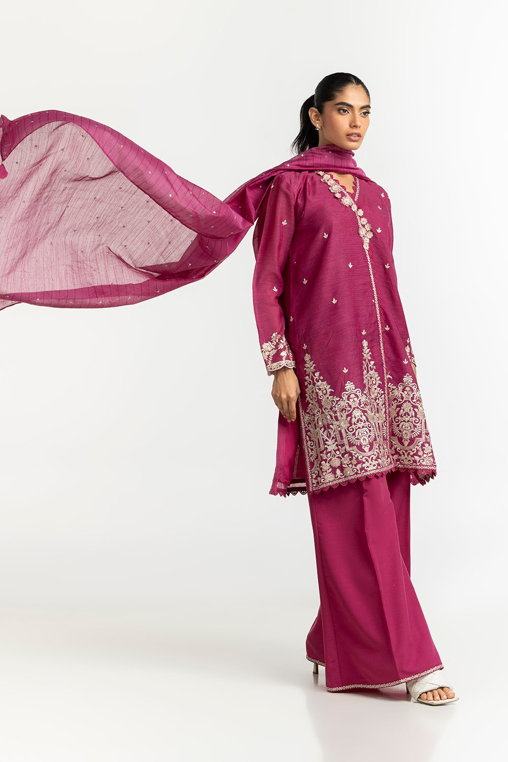 Poly Net Burnout Dupatta