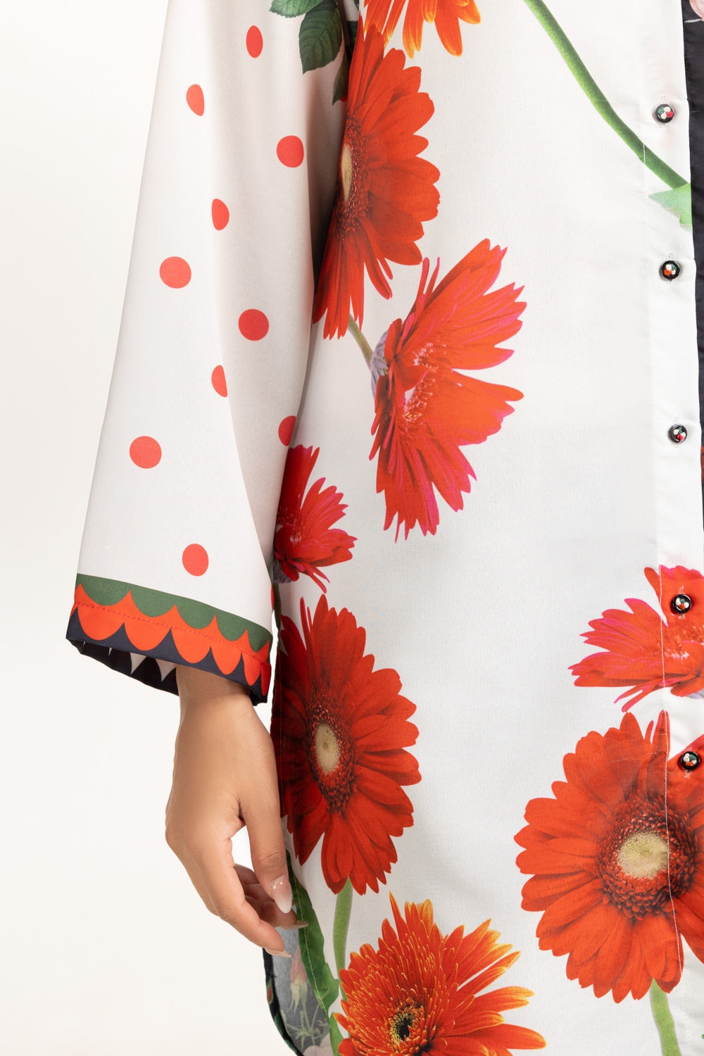 poly-cambric Printed Shirt
