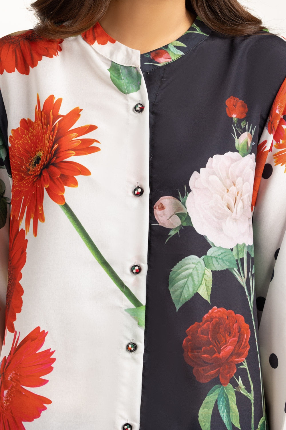 poly-cambric Printed Shirt