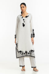 Raw Silk Embroidered Shirt And Trouser