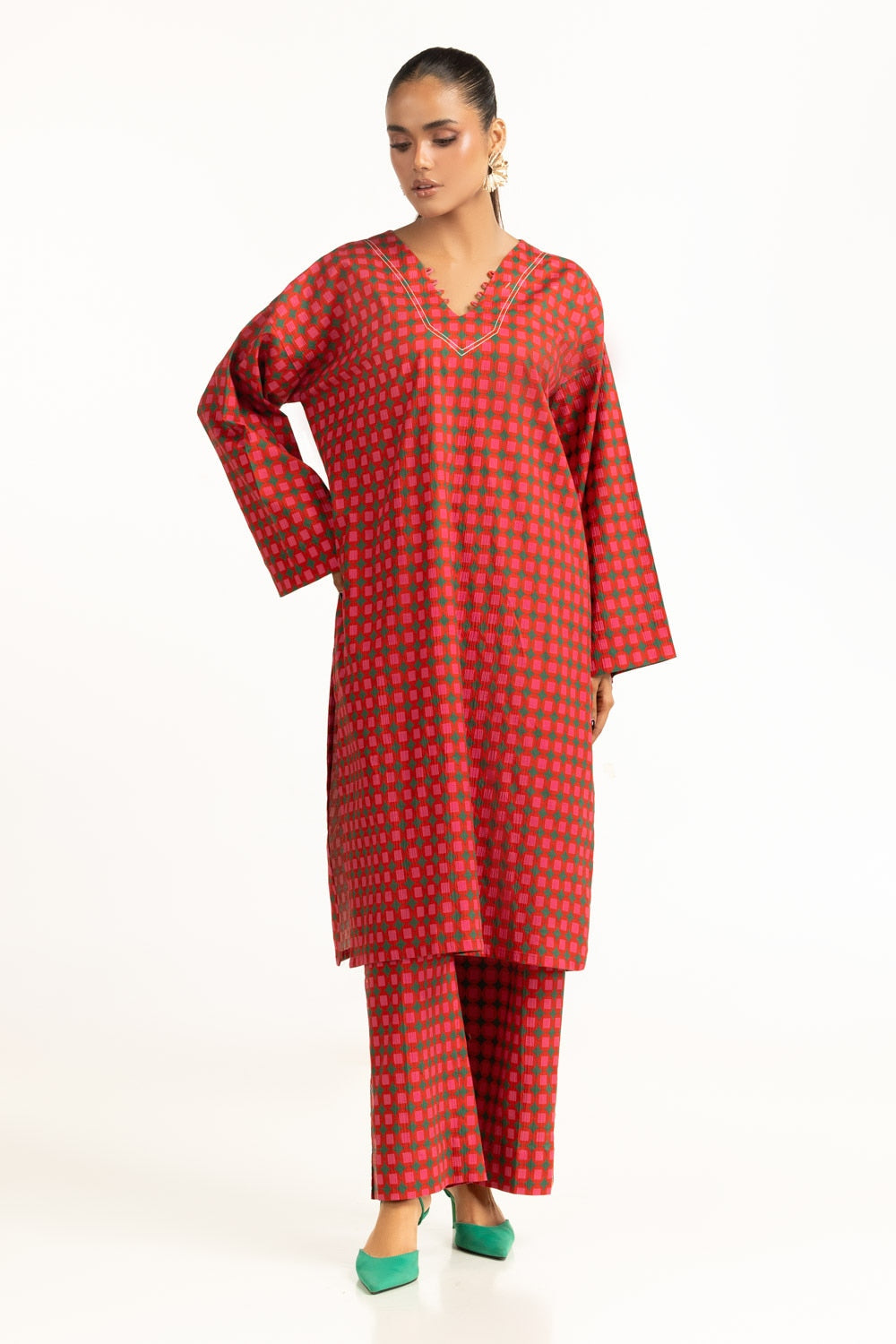 Ripple Crinkle Printed Co-Ord Set
