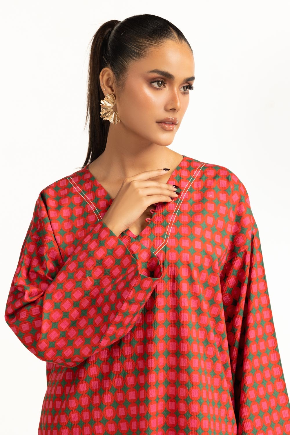 Ripple Crinkle Printed Co-Ord Set