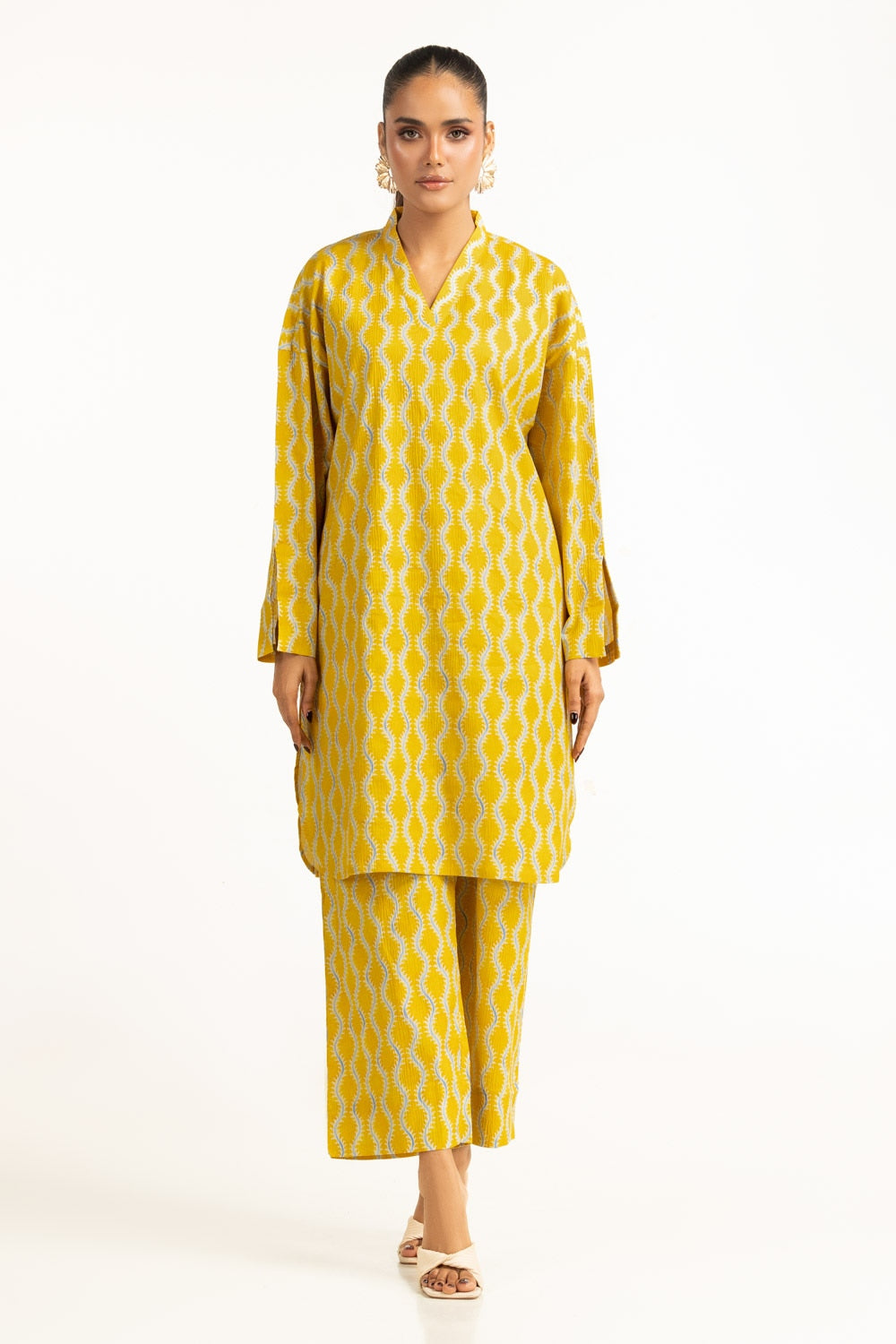 Ripple Crinkle Printed Co-Ord Set