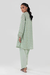 Stitched Green Printed Shirt
