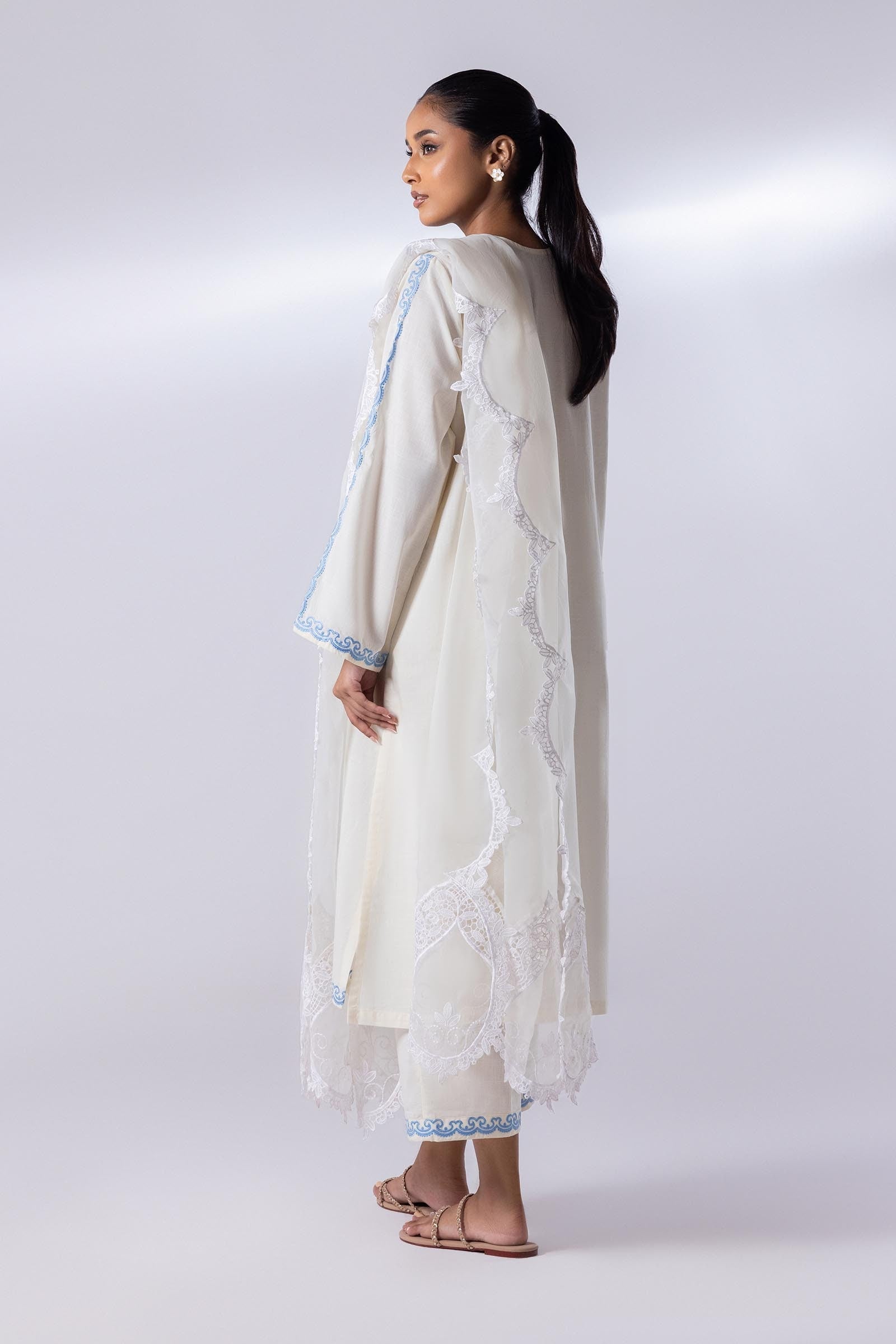 Stitched Embroidered Lawn Culotte