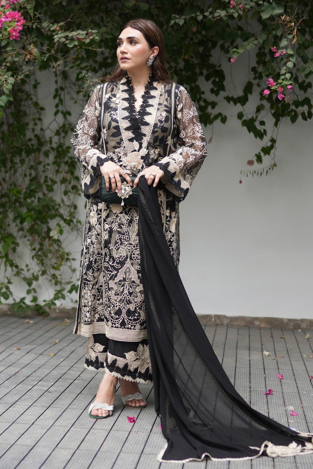 Stitched Smokey Georgette Dupatta