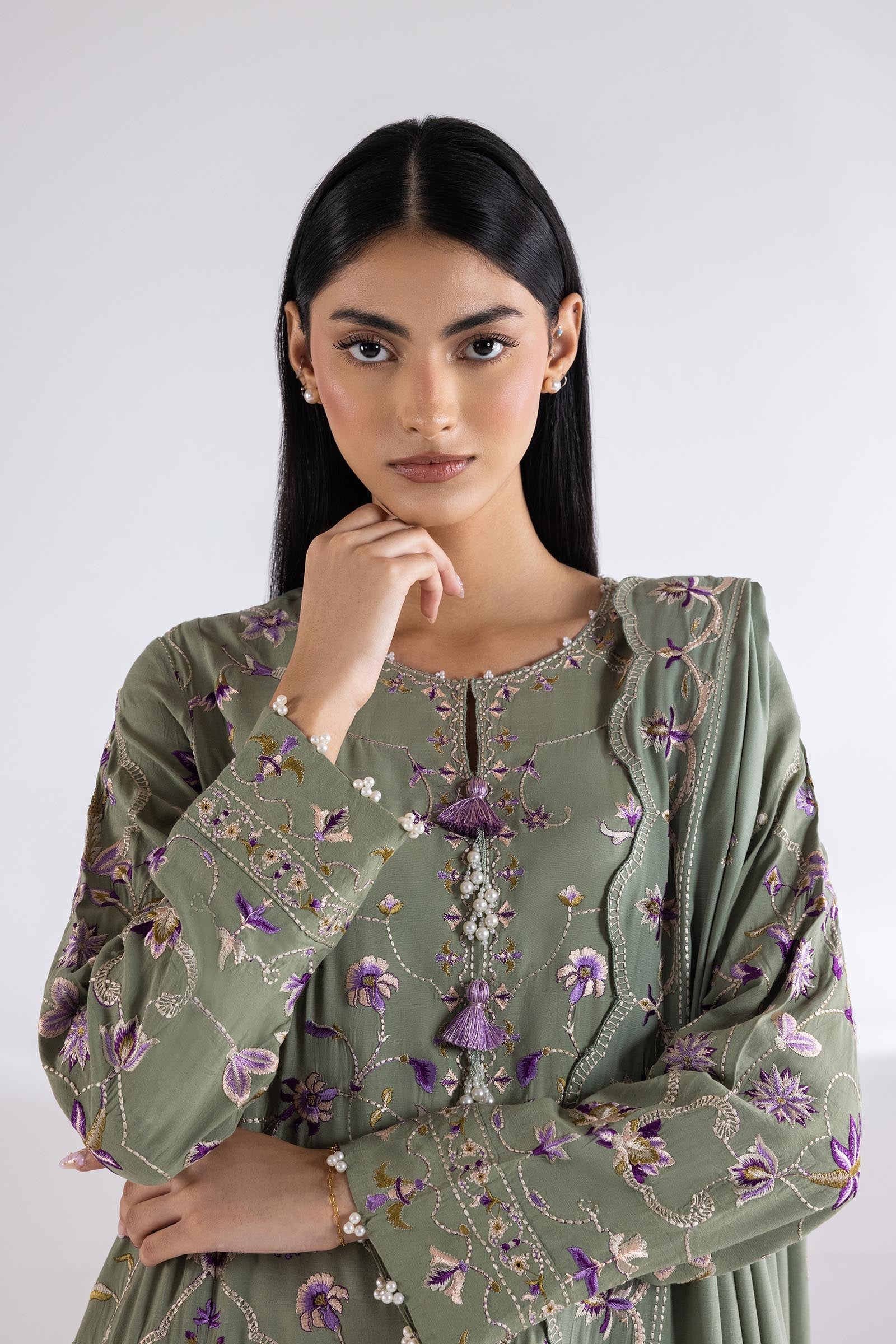 Stitched Signature Shirt + Bottom + Dupatta