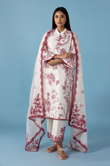 Stitched Lawn Embroidered Shirt