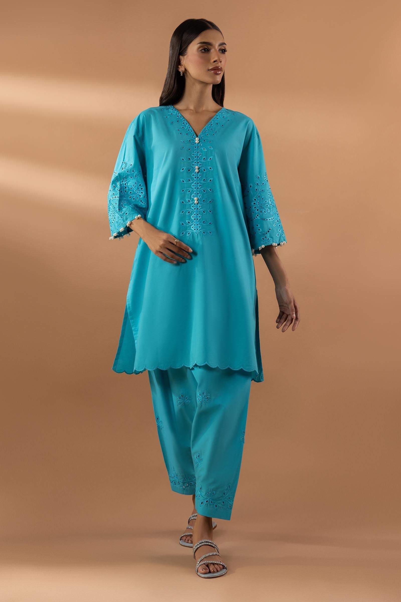 Stitched Embroidered Lawn Shirt