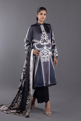 Stitched Printed Satin Shirt
