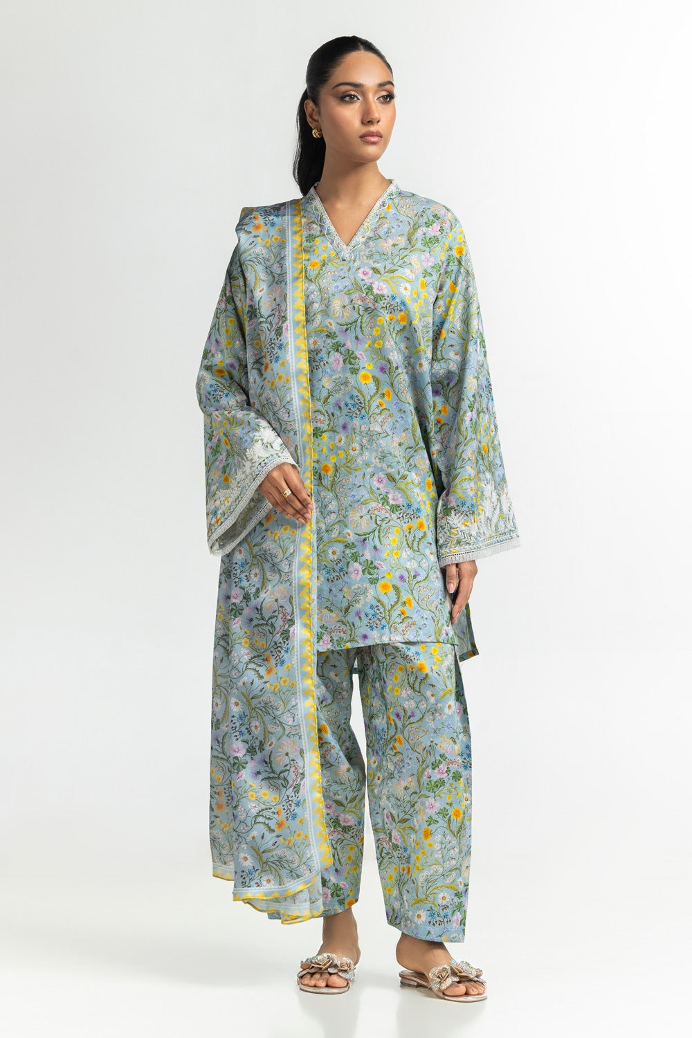 Tennis net Printed Dupatta
