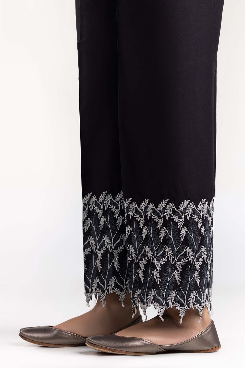 Black Cambric Festive Trousers