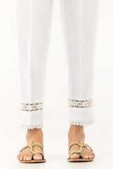 White Raw Silk Pants