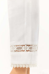 White Raw Silk Pants