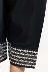Black Embroidered Cambric Shalwar