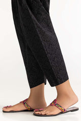 Black Dyed Cambric Screen Print Shalwar