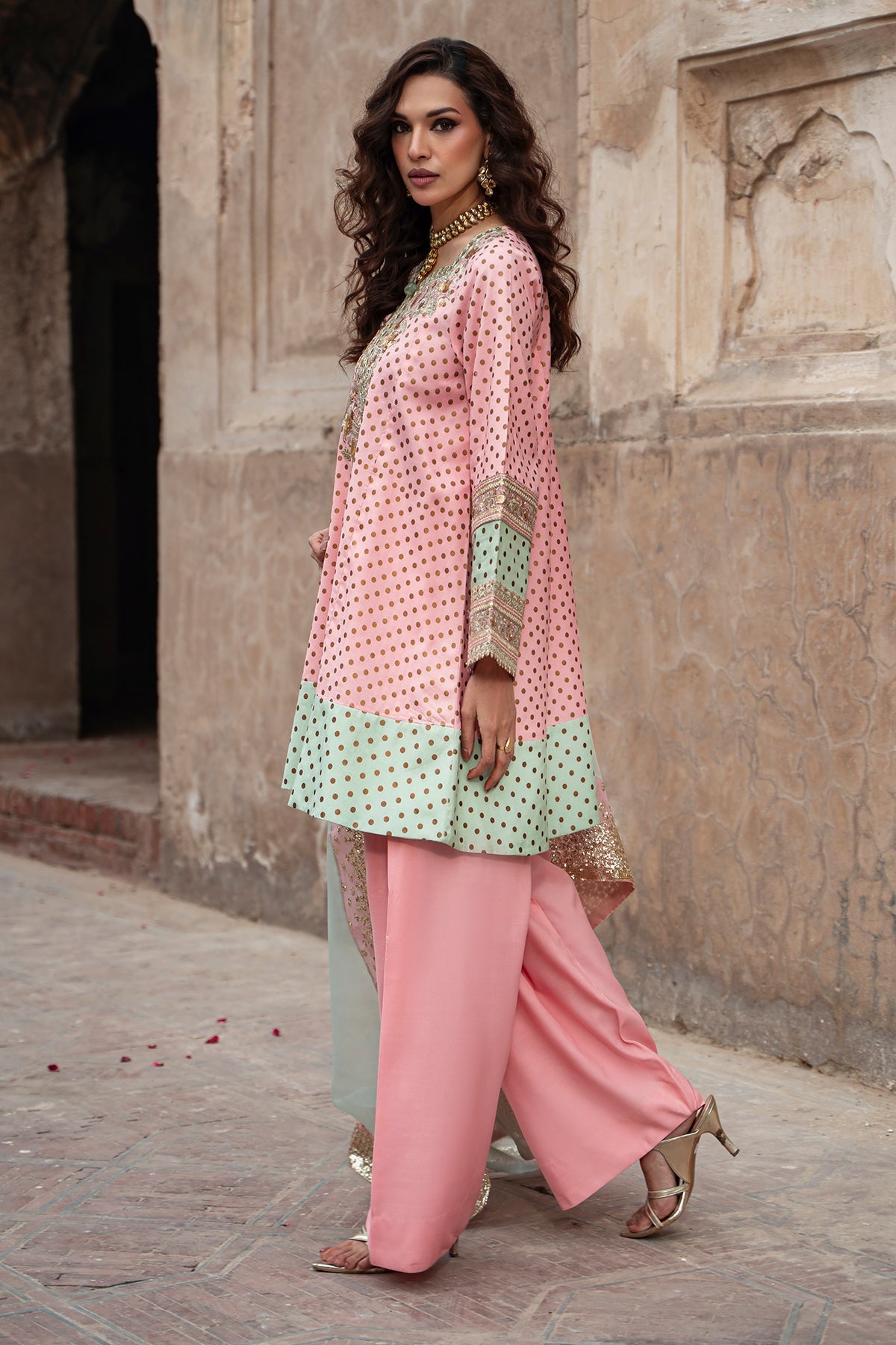 3-PC Embroidered Raw Silk CMA-6-384