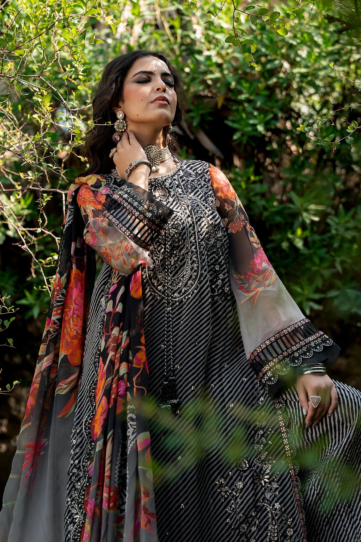 3-PC Stitched Embroidered Chiffon Collection VSLW6-02P