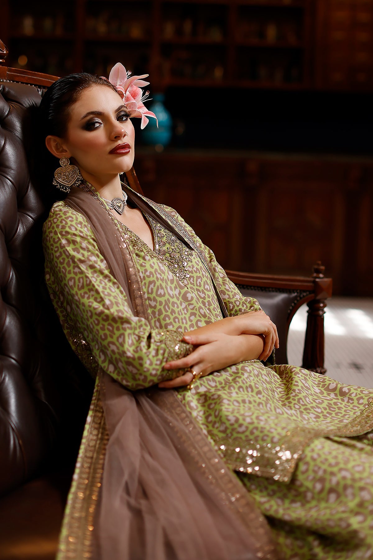 3-PC Embroidered Raw Silk CMA-6-154