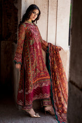 3-PC Stitched Embroidered Chiffon Collection VSLW6-04P