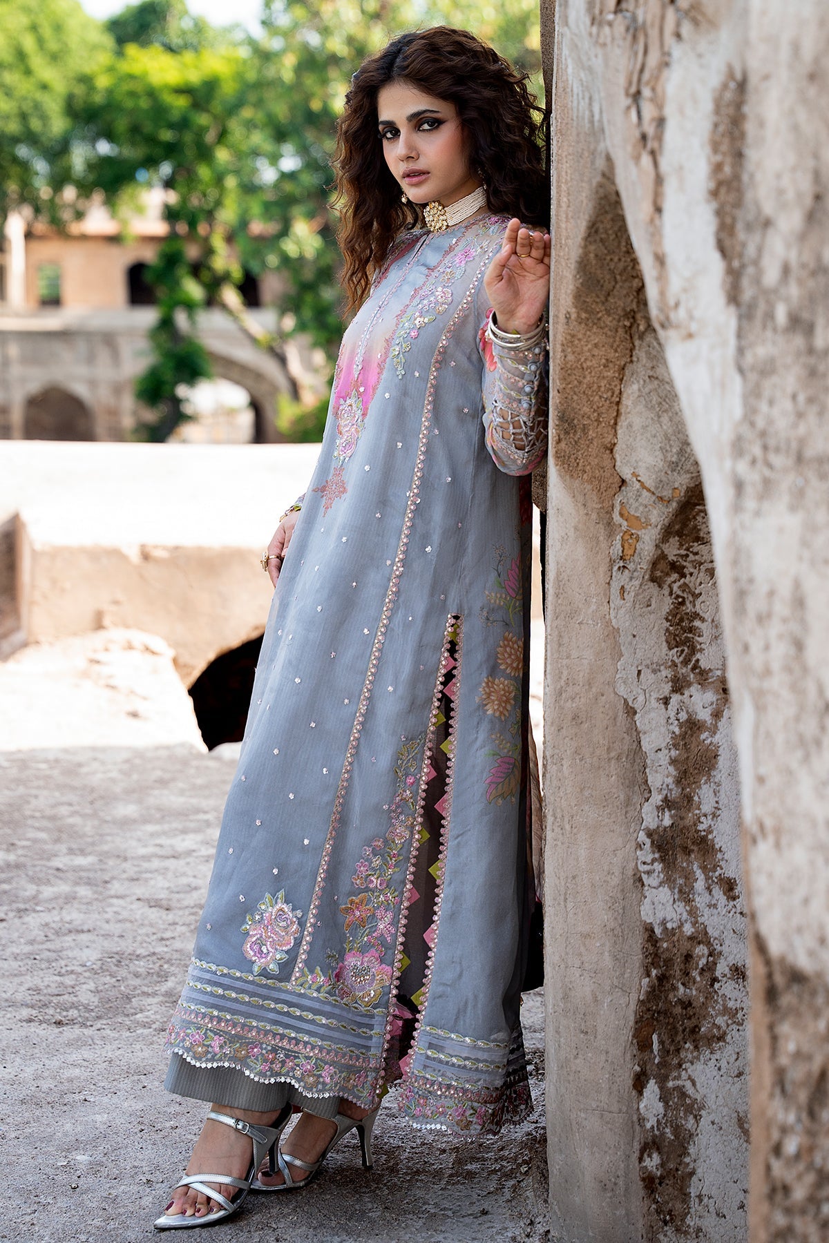 3-PC Stitched Embroidered Chiffon Collection VSLW6-03P