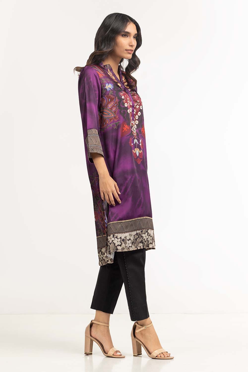 Charmeuse Silk Printed Shirt