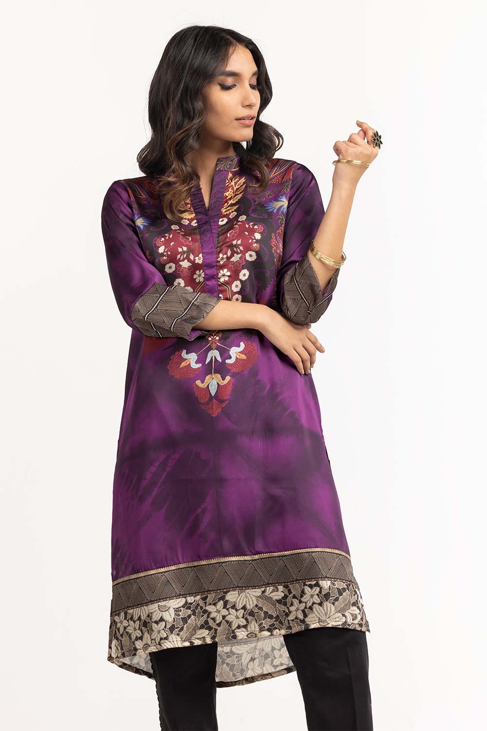 Charmeuse Silk Printed Shirt