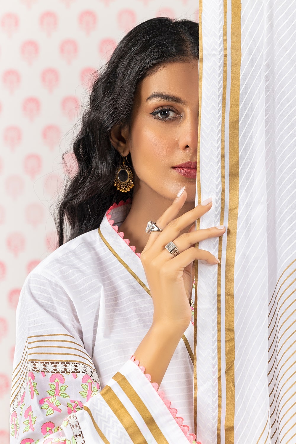 Block Print Shirt and Trouser with Block Printed Dupatta