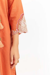Tehwaar Lurax Dobby Dyed Embroidered Shirt And Trouser With Dupatta