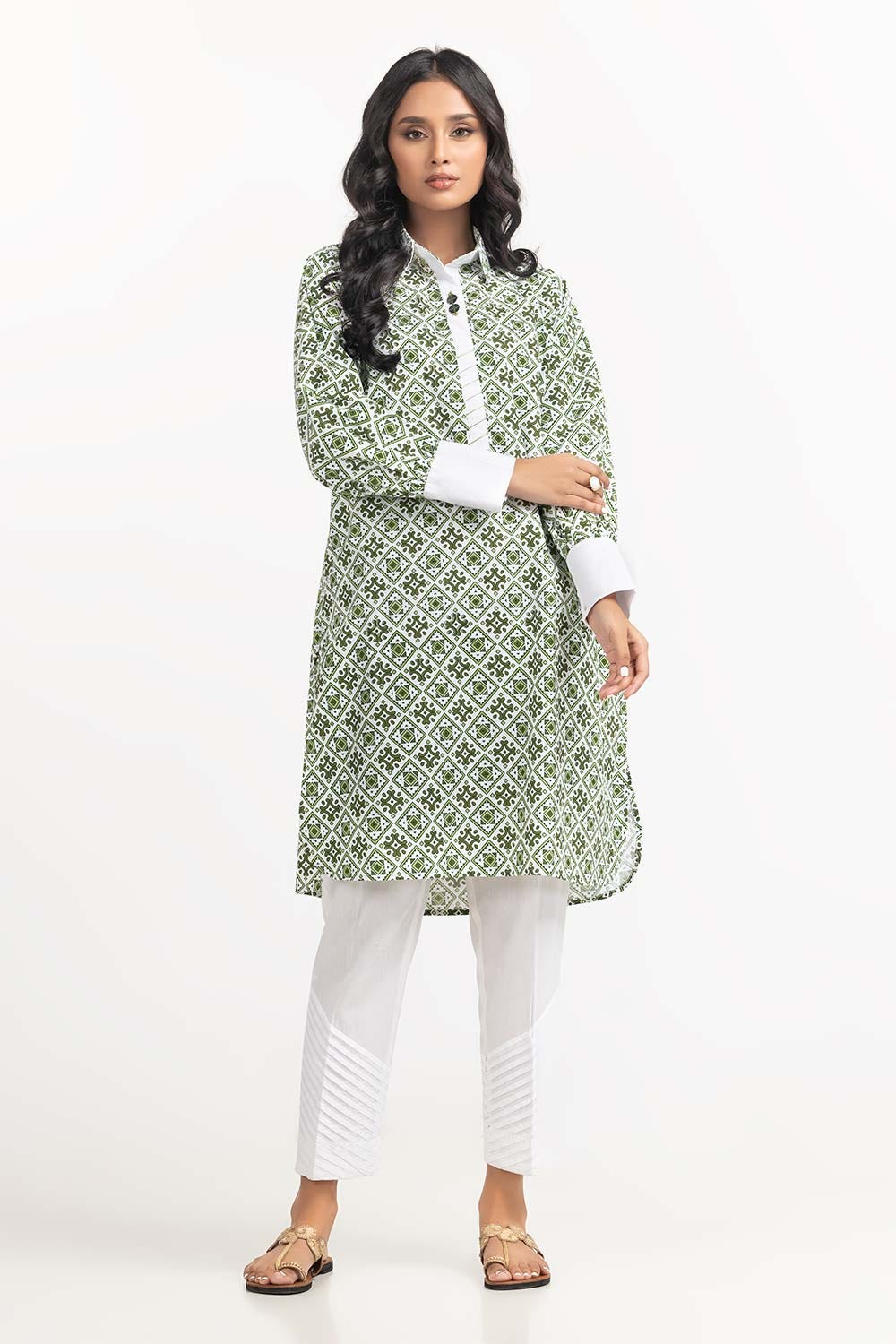 The Loom Dobby Block Printed Shirt