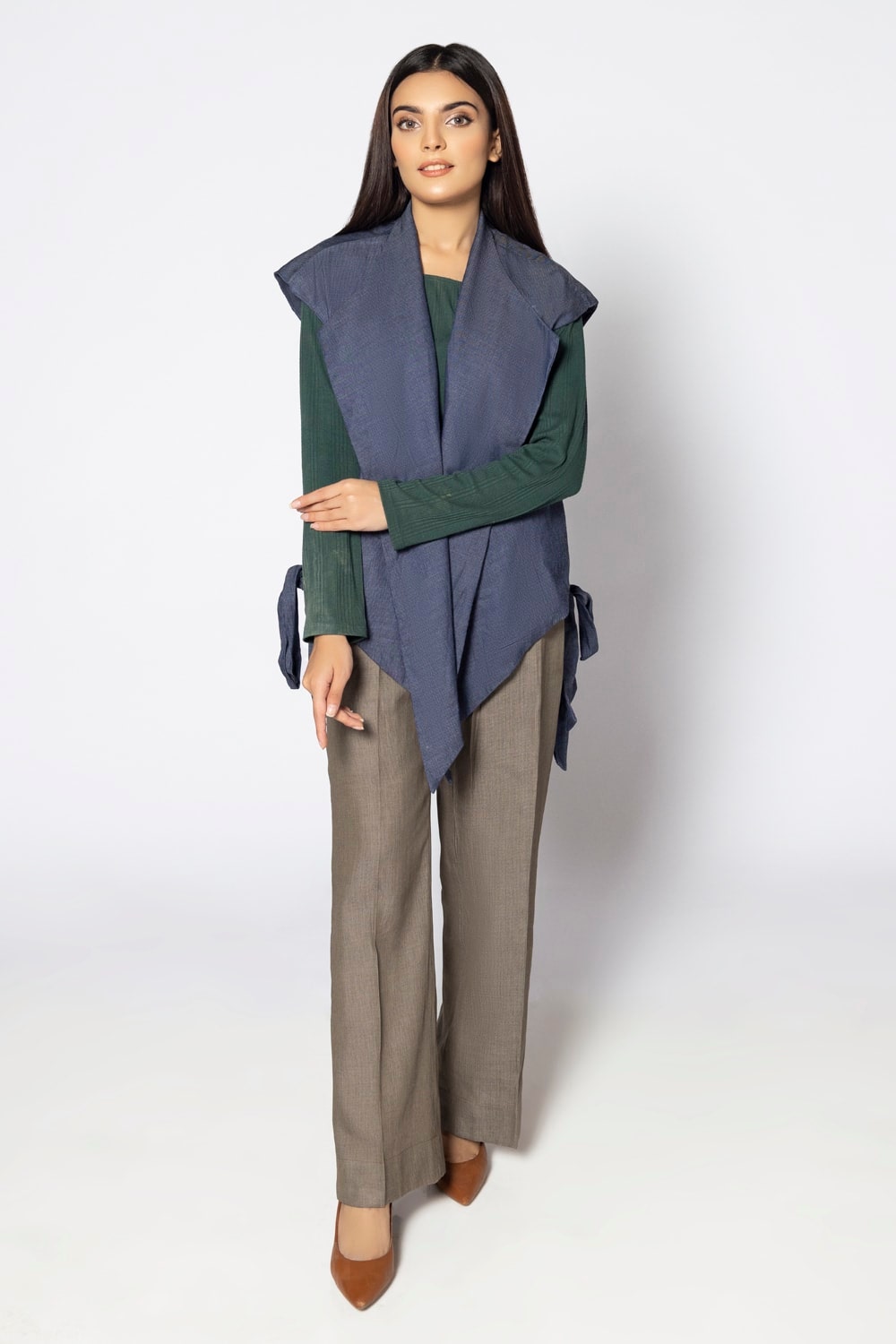 Dyed Denim Shirt And Trouser