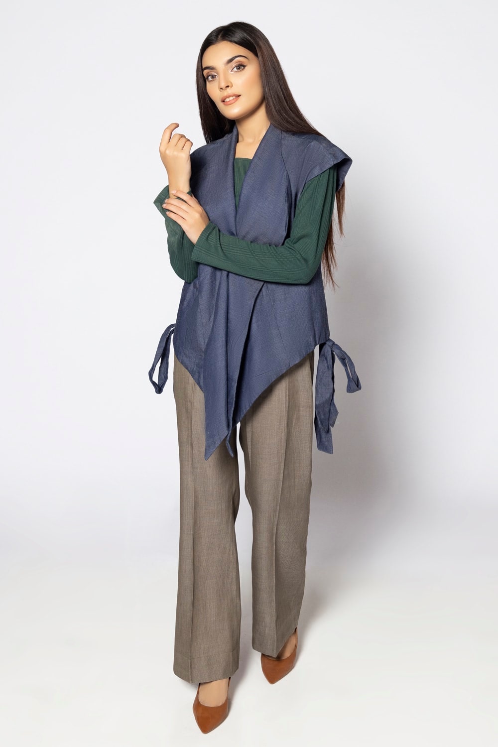 Dyed Denim Shirt And Trouser