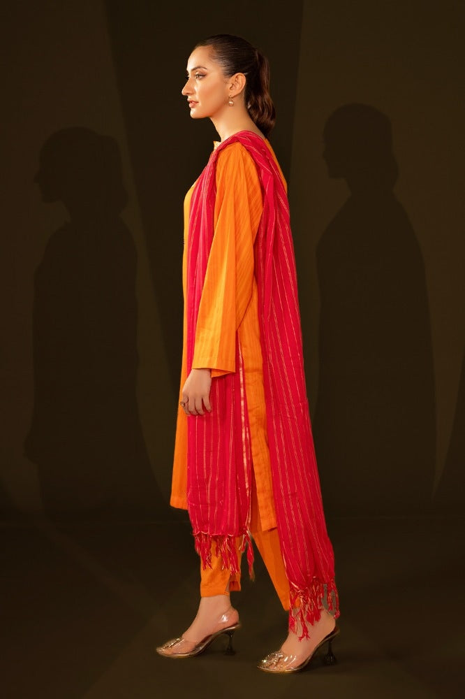 Jacquard Embroidered Shirt And Jacquard Dupatta