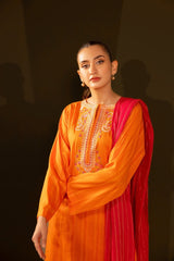 Jacquard Embroidered Shirt And Jacquard Dupatta