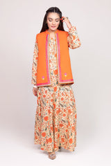 Printed Melody Embroidered WaistCoat