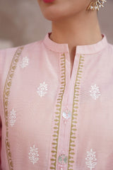 Khaddi Net Block Printed Shirt