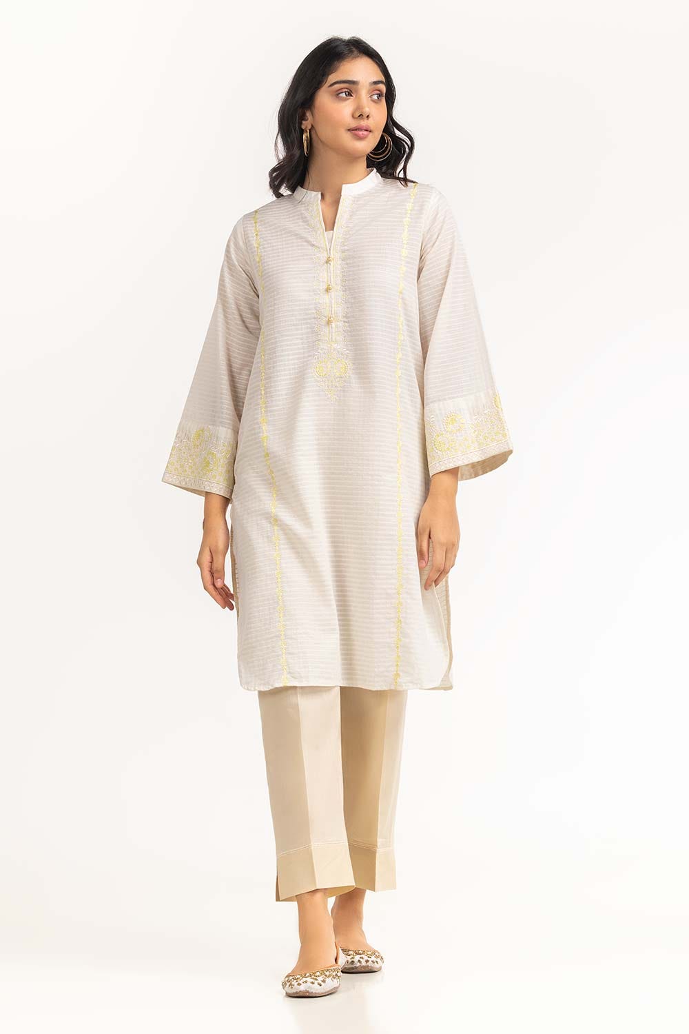 Needle Craft Lurax Dobby Dyed Embroidered Shirt