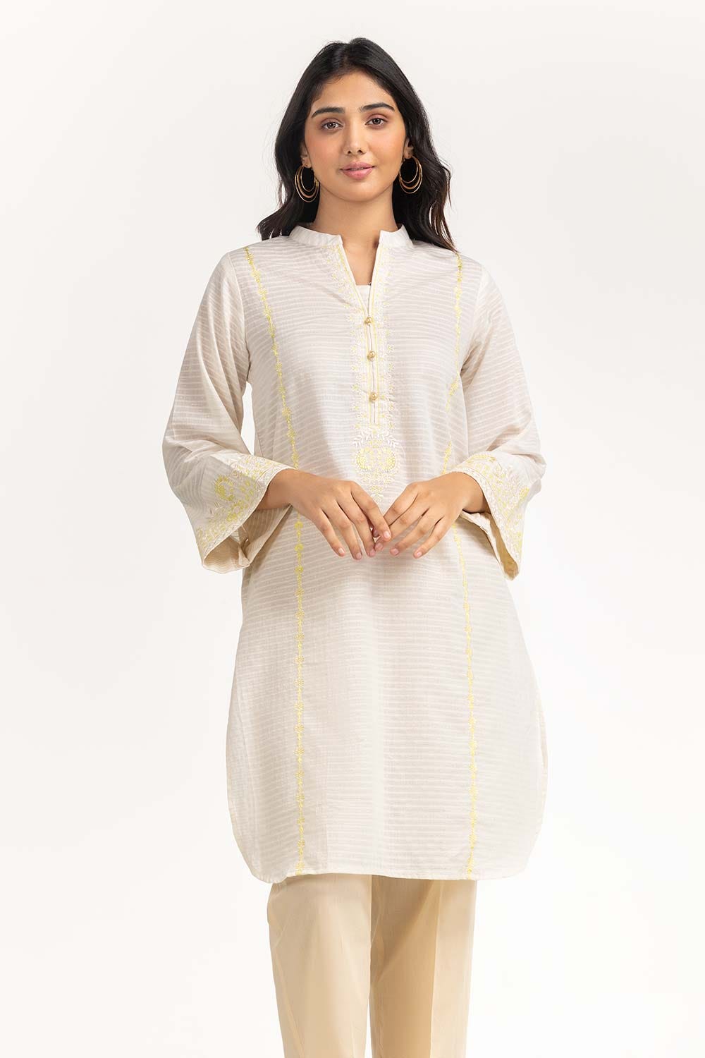Needle Craft Lurax Dobby Dyed Embroidered Shirt