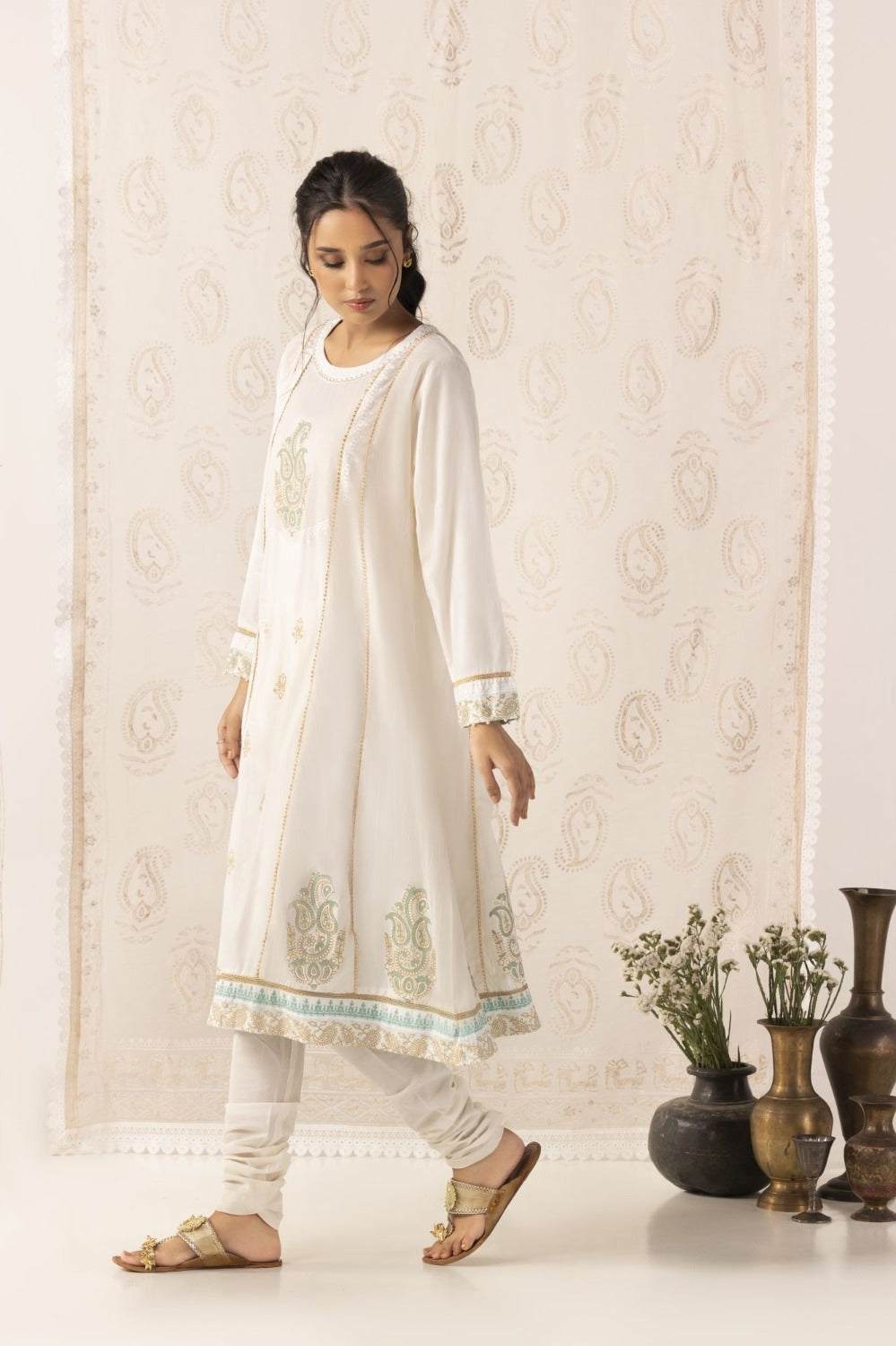 Shiny Hues Block Printed Shirt and Trouser