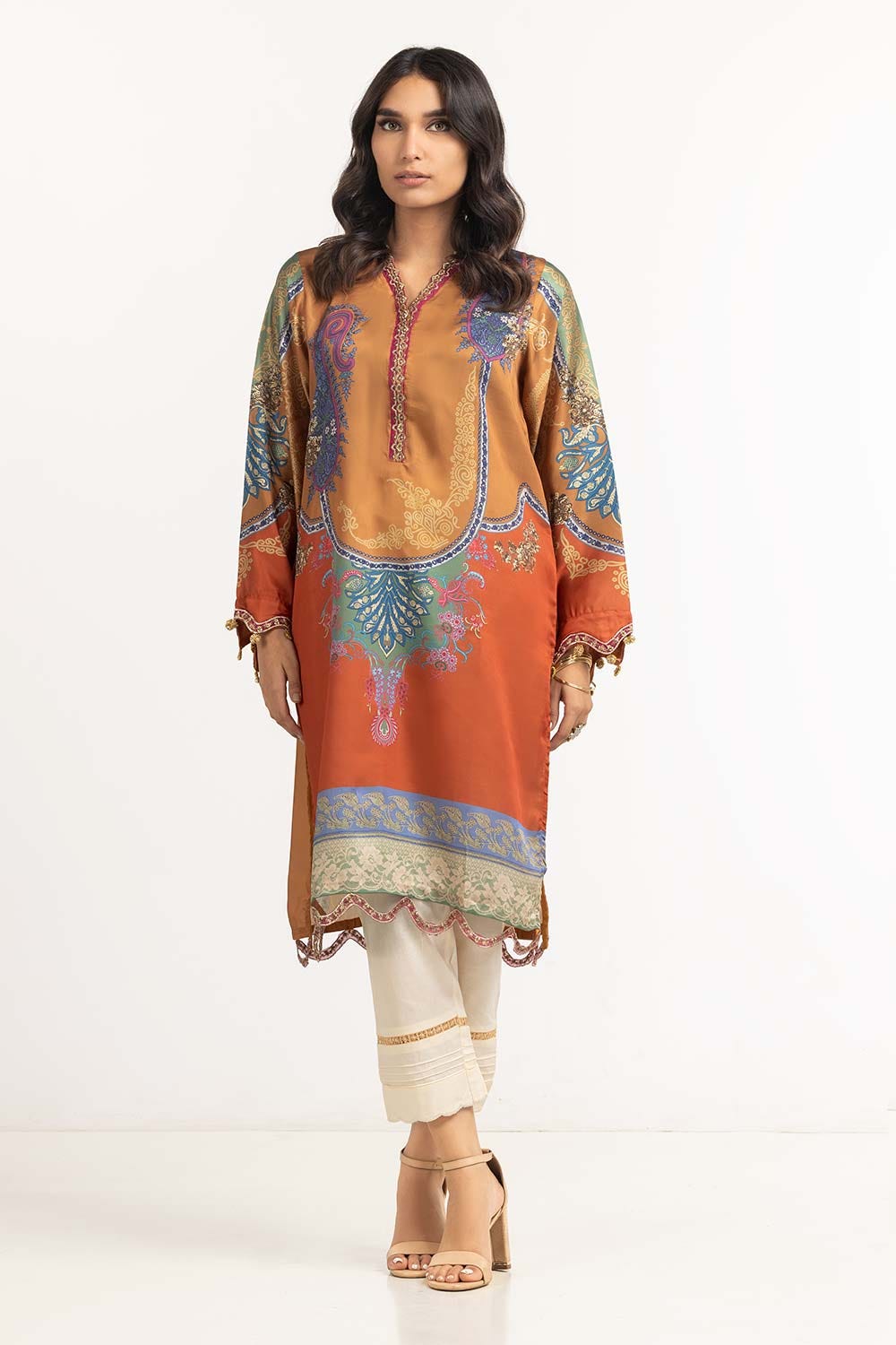 Charmeuse Silk Printed Shirt