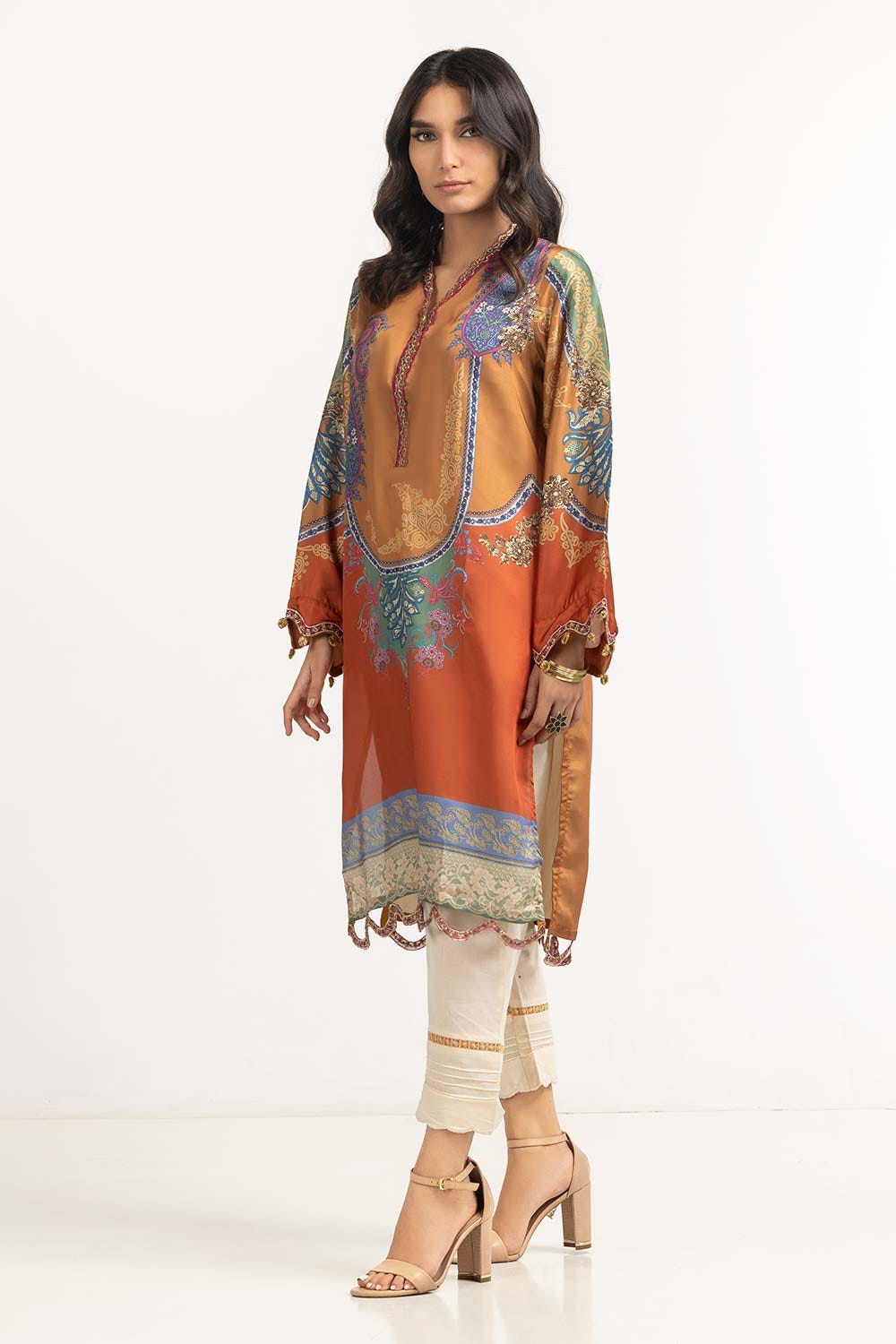 Charmeuse Silk Printed Shirt