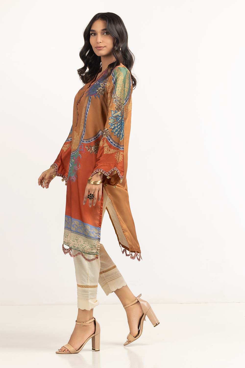 Charmeuse Silk Printed Shirt