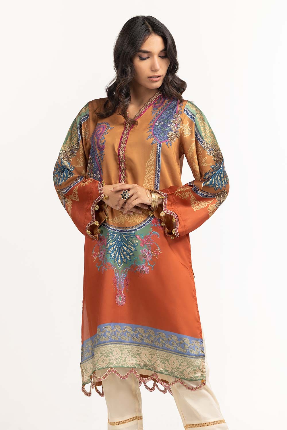 Charmeuse Silk Printed Shirt