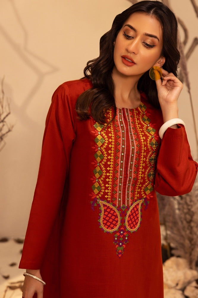 raw-silk Embroidered Shirt
