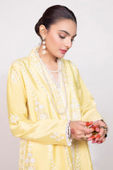 Tehwaar Raw Silk Block Print Shirt And Trouser
