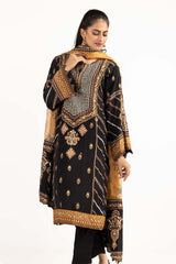 Tehwaar Raw Silk Block Printed Shirt And Trouser With Block Printed Dupatta