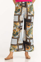 Satin Silk Printed Trouser