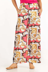 Satin Silk Printed Trouser